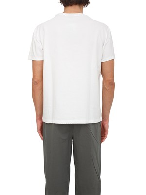 T-shirt Armani Exchange uomo in cotone bianco logo ricamo in UOMO