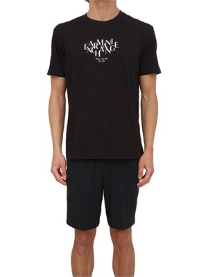 T-shirt uomo Armani Exchange in cotone nero in UOMO