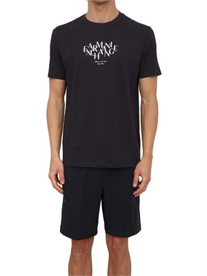 T-shirt uomo Armani Exchange in cotone blu in UOMO