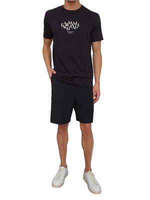 T-shirt uomo Armani Exchange in cotone blu in UOMO