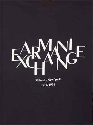T-shirt uomo Armani Exchange in cotone blu in UOMO