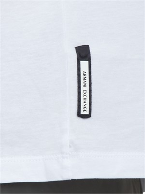 T-shirt Armani Exchange uomo in cotone bianco in UOMO