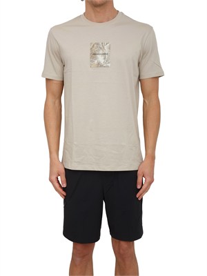 T-shirt uomo Armani Exchange in cotone beige in UOMO
