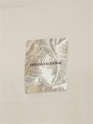 T-shirt uomo Armani Exchange in cotone beige in UOMO