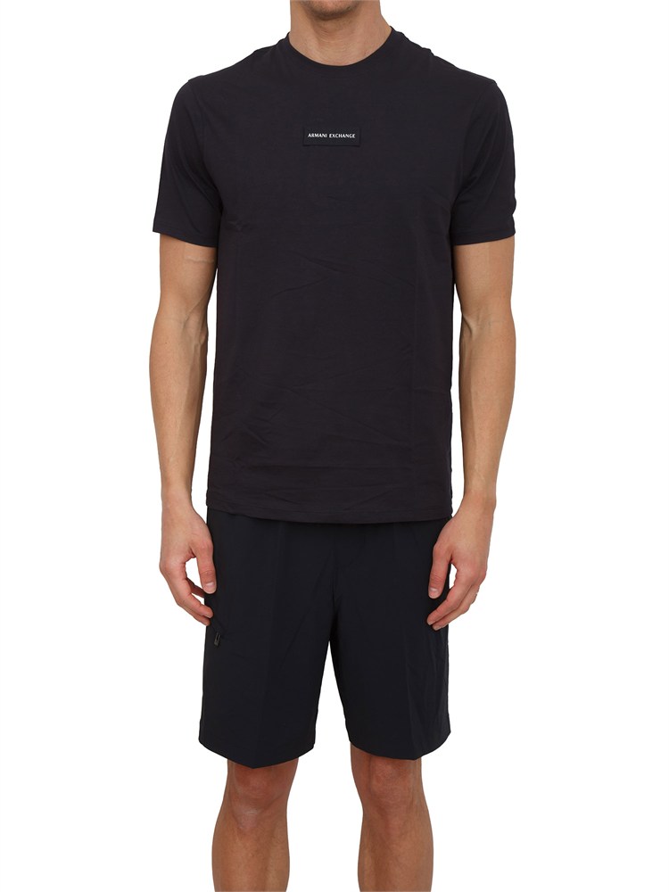T-shirt uomo Armani Exchange in cotone blu