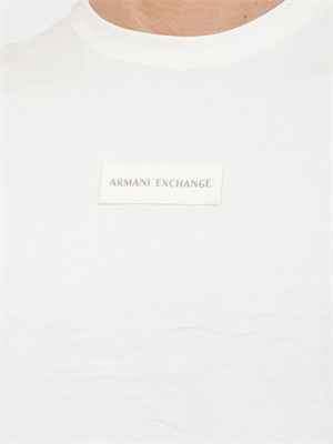 T-shirt uomo Armani Exchange in cotone panna in UOMO