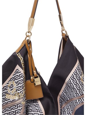 Borsa Liu Jo donna in raso stampato fantasia nera in DONNA