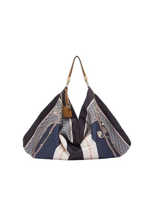 Borsa Liu Jo donna in raso stampato fantasia nera in DONNA