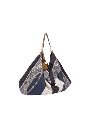 Borsa Liu Jo donna in raso stampato fantasia nera in DONNA