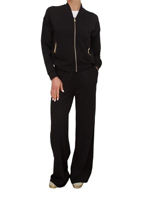 Pantaloni tuta Liu Jo donna in punto milano neri con catena in DONNA