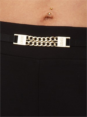 Pantaloni tuta Liu Jo donna in punto milano neri con catena in DONNA
