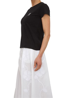 T-shirt Liu Jo donna in jersey di cotone nera in DONNA