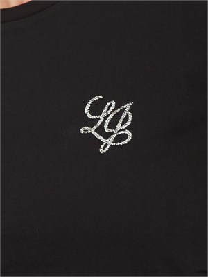 T-shirt Liu Jo donna in jersey di cotone nera in DONNA