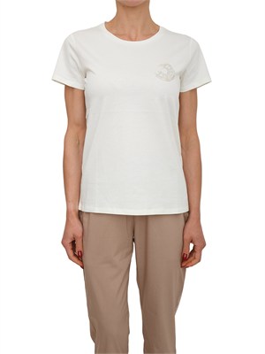 T-shirt Liu Jo donna in jersey di cotone bianca in DONNA