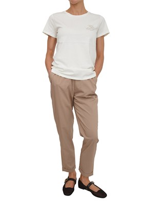 T-shirt Liu Jo donna in jersey di cotone bianca in DONNA