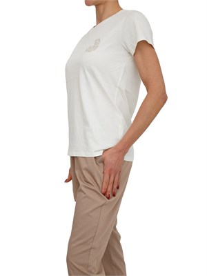 T-shirt Liu Jo donna in jersey di cotone bianca in DONNA