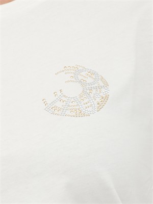 T-shirt Liu Jo donna in jersey di cotone bianca in DONNA