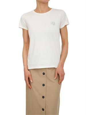 T-shirt Liu Jo donna in jersey di cotone bianca in DONNA