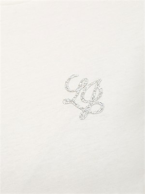 T-shirt Liu Jo donna in jersey di cotone bianca in DONNA