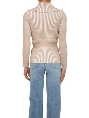 Cardigan beige Liu Jo donna a coste in misto viscosa e seta in DONNA