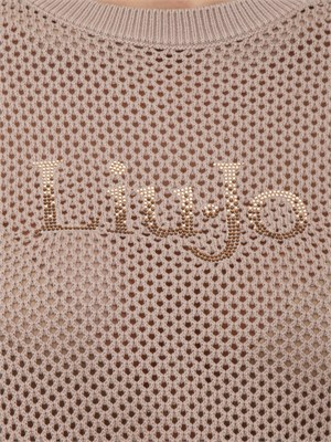 Maglia Liu Jo donna in tessuto traforato beige in DONNA