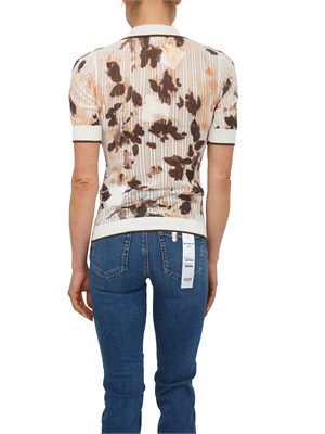 Polo Liu Jo donna in maglia punzonata stampa fiori in DONNA