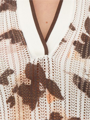 Polo Liu Jo donna in maglia punzonata stampa fiori in DONNA