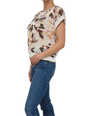 Maglia Liu Jo donna in cotone traforato con stampa in DONNA