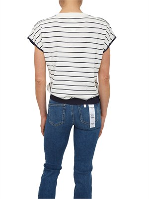 Maglia Liu Jo donna in viscosa panna a righe blu in DONNA