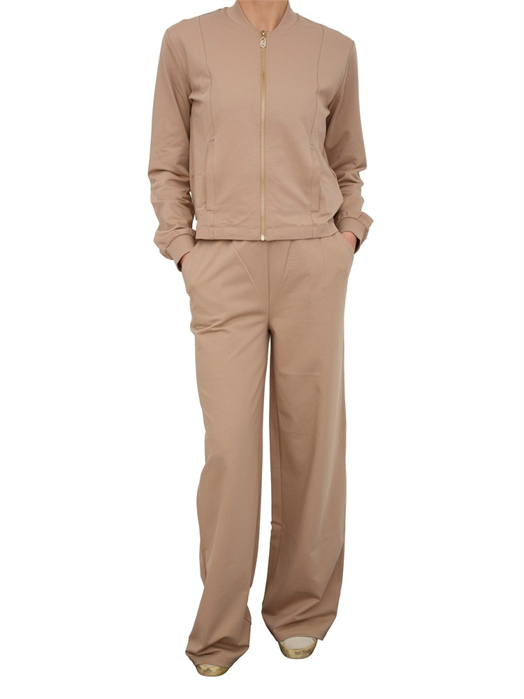 Tuta sportiva Liu Jo donna in cotone elasticizzato cammello