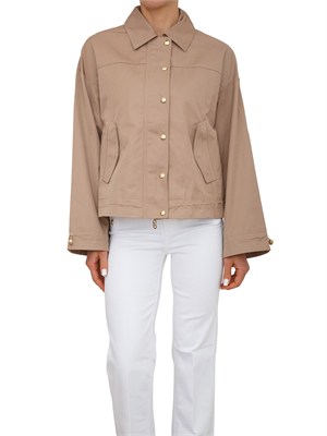 Giubbino corto Liu Jo donna in misto cotone beige in DONNA