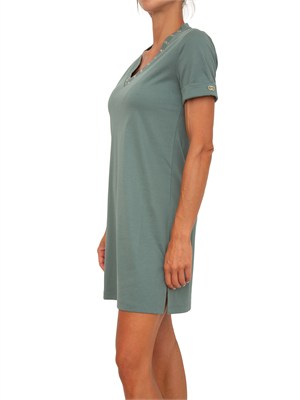 Abito Liu Jo donna in cotone verde con occhielli in DONNA