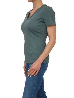T-shirt Liu Jo donna in viscosa e lurex verde in DONNA
