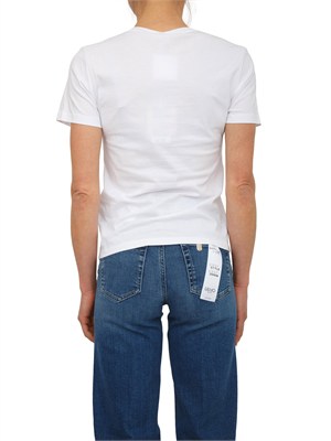 T-shirt Liu Jo donna in cotone bianco e strass gioiello in DONNA