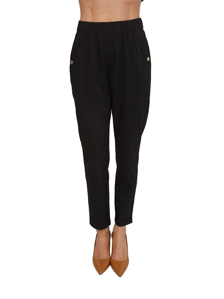 Pantaloni Liu Jo donna in tessuto nero