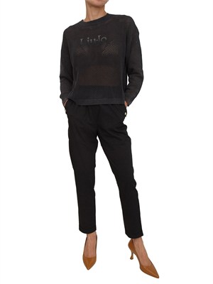 Pantaloni Liu Jo donna in tessuto nero in DONNA