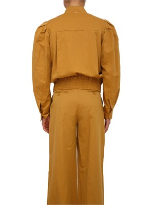 Giubbino Twinset in gabardina senape in DONNA