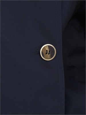 Caban doppiopetto Twinset in gabardina di cotone blu in DONNA