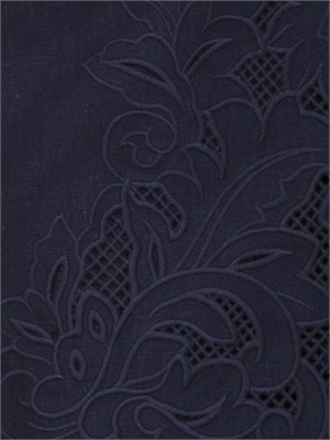 Gilet Twinset in misto lino e viscosa blu con ricamo in DONNA