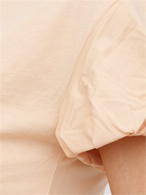 T-shirt Twinset in puro cotone rosa maniche palloncino in DONNA