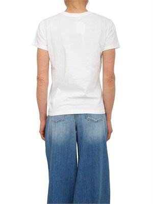 T-shirt Twinset in cotone bianco con stampa in DONNA