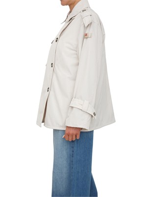 Trench corto Peuterey donna in taffetà avorio in DONNA