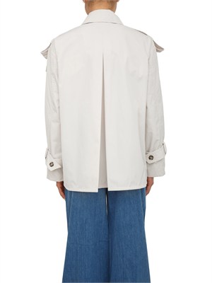 Trench corto Peuterey donna in taffetà avorio in DONNA