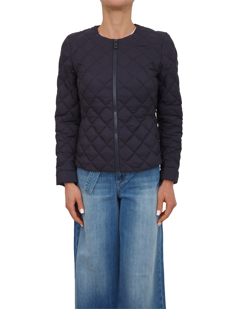 Piumino Peuterey donna in nylon idrorepellente blu