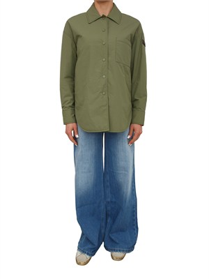 Camicia overshirt Peuterey donna in tela di nylon verde in DONNA