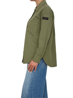 Camicia overshirt Peuterey donna in tela di nylon verde in DONNA