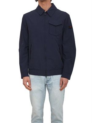 Giubbino Peuterey uomo in tela tecnica di nylon blu in UOMO