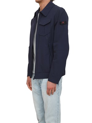 Giubbino Peuterey uomo in tela tecnica di nylon blu in UOMO