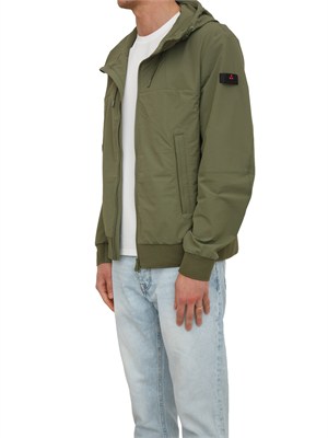 Giubbino Peuterey uomo in nylon stretch ritorto verde in UOMO