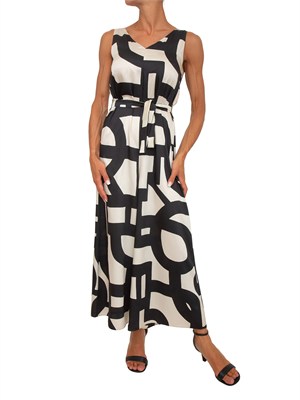 Tuta Emmombre Emme Marella in twill stampa blu in DONNA